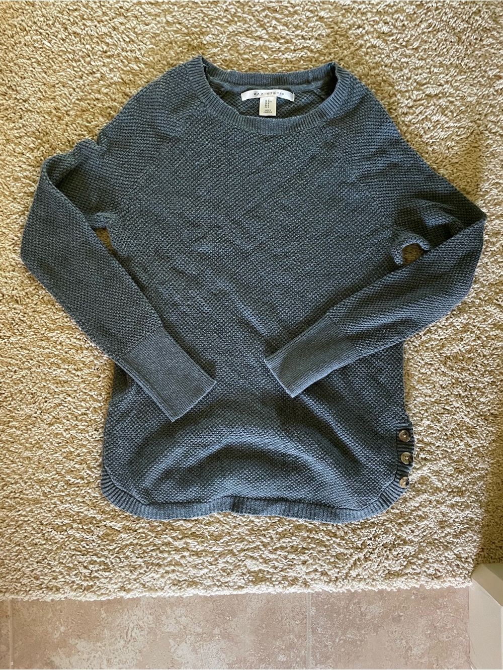 Heather grey max studio overhead sweater -M